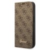 Guess GUBKP14SHG4SHW iPhone 14 / 15 / 13 6.1 brązowy/brown book 4G Vintage Gold Logo